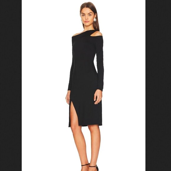 Revolve Krisa | Asymmetrical Cutout Midi Dress - Picture 1 of 11